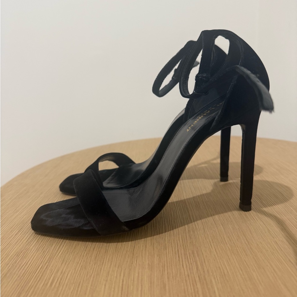 Saint Laurent Black Heeled Sandals - Picture 2 of 8